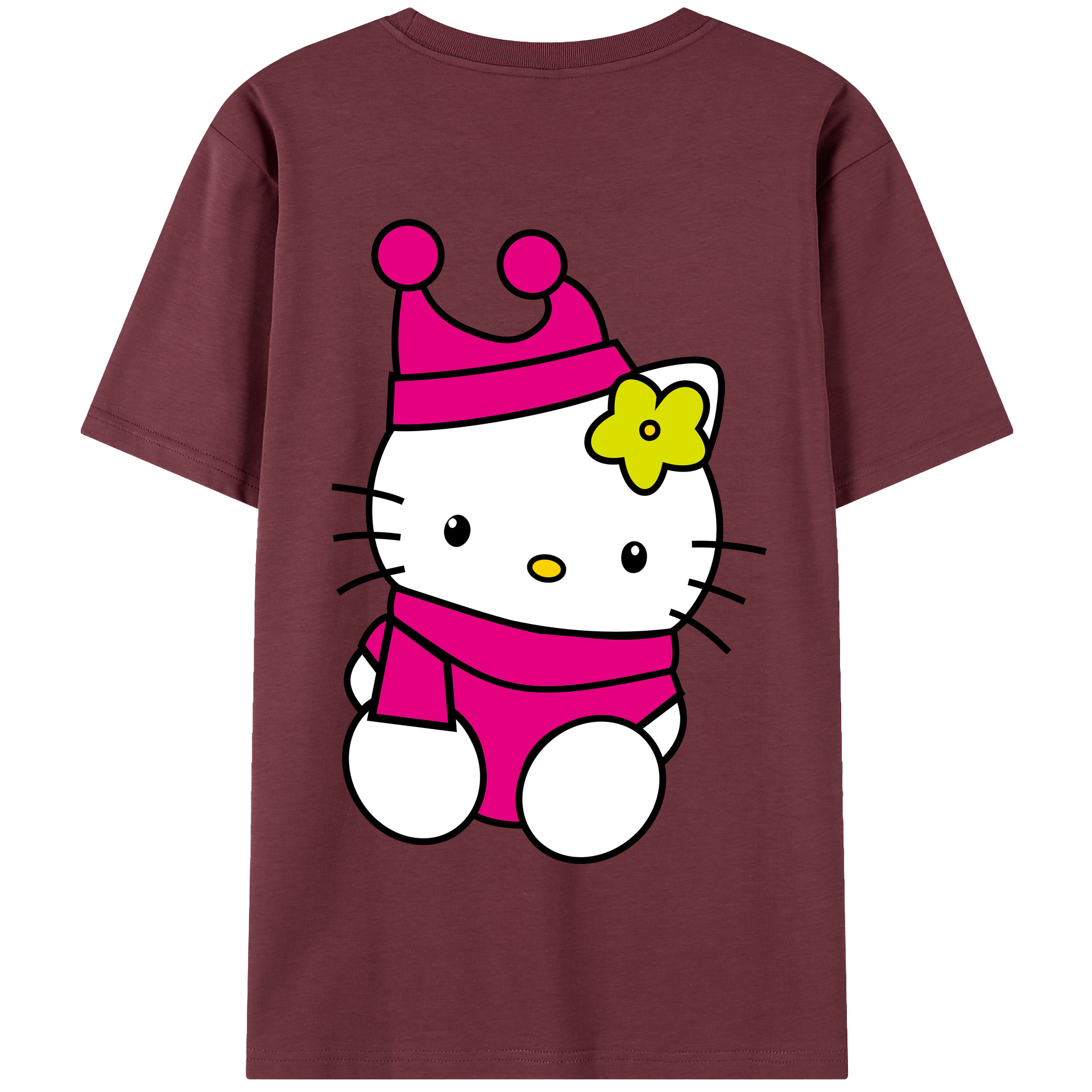（画像用） Hello Kitty ハローキティ 綿100％半袖Tシャツ（背面プリント）
